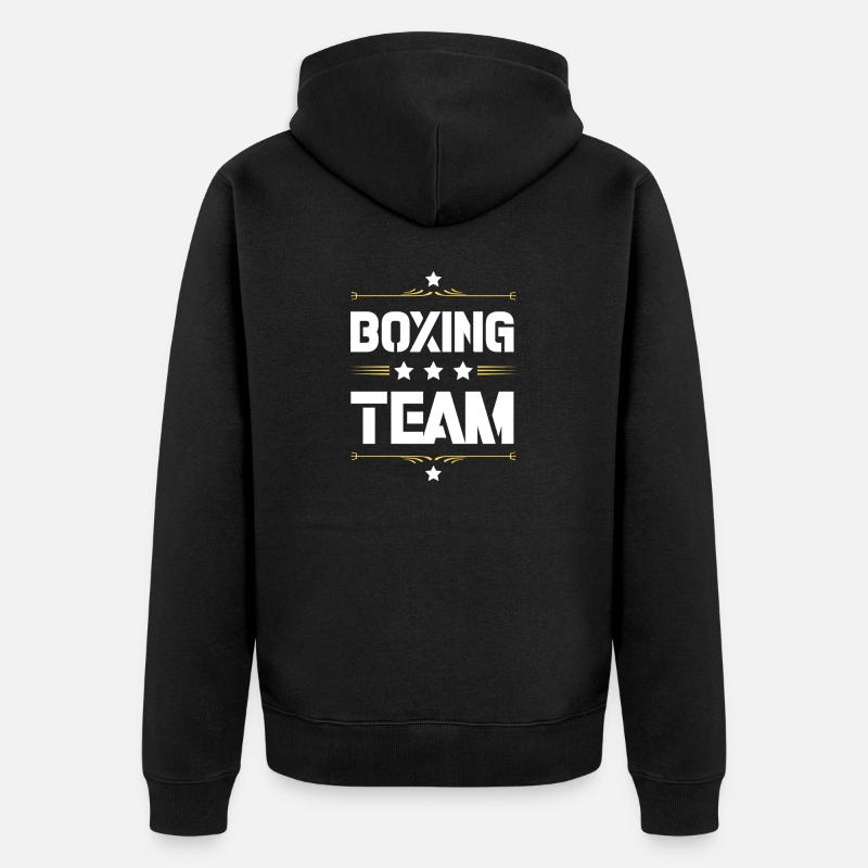 Équipe de boxe - Veste à capuche bio Premium Unisexe - noir