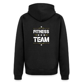 Équipe de fitness - Veste à capuche bio Premium Unisexe - noir - Dos - Nico (187cm)