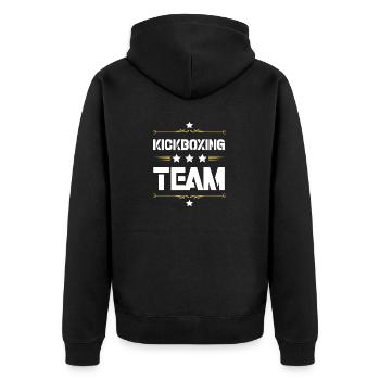 Équipe de kickboxing - Veste à capuche bio Premium Unisexe - noir - Dos - Nico (187cm)