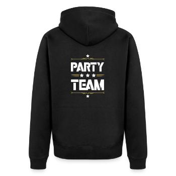 Équipe du parti - Veste à capuche bio Premium Unisexe - noir - Dos - Nico (187cm)
