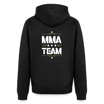 L’équipe Mma - Veste à capuche bio Premium Unisexe - noir - Dos - Nico (187cm)