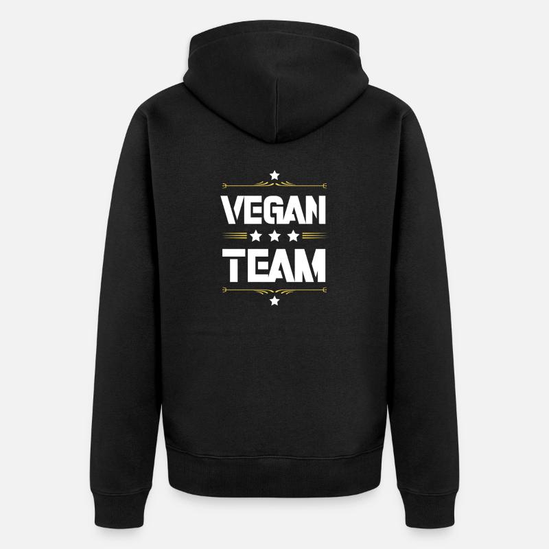Équipe végétalienne - Veste à capuche bio Premium Unisexe - noir