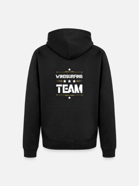 Windsurfing Team - Unisex Premium Bio Zip Hoodie - Schwarz