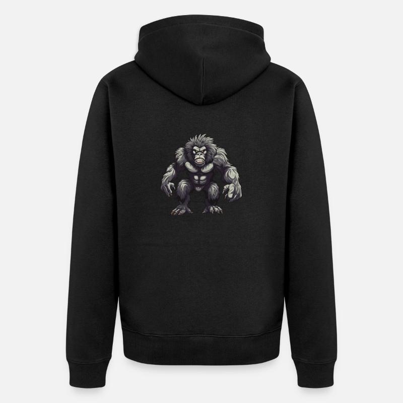 Animal gorille - Veste à capuche bio Premium Unisexe - noir