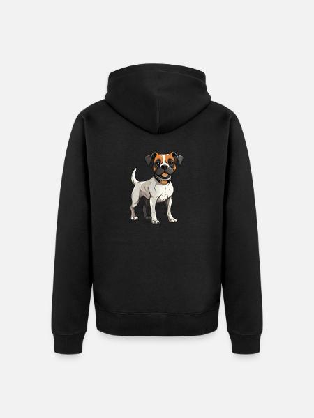 French Bulldog Dog - Unisex Premium Organic Zip Hoodie - black