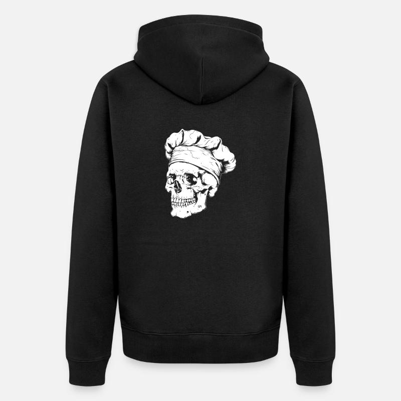 Crâne de chef - Veste à capuche bio Premium Unisexe - noir