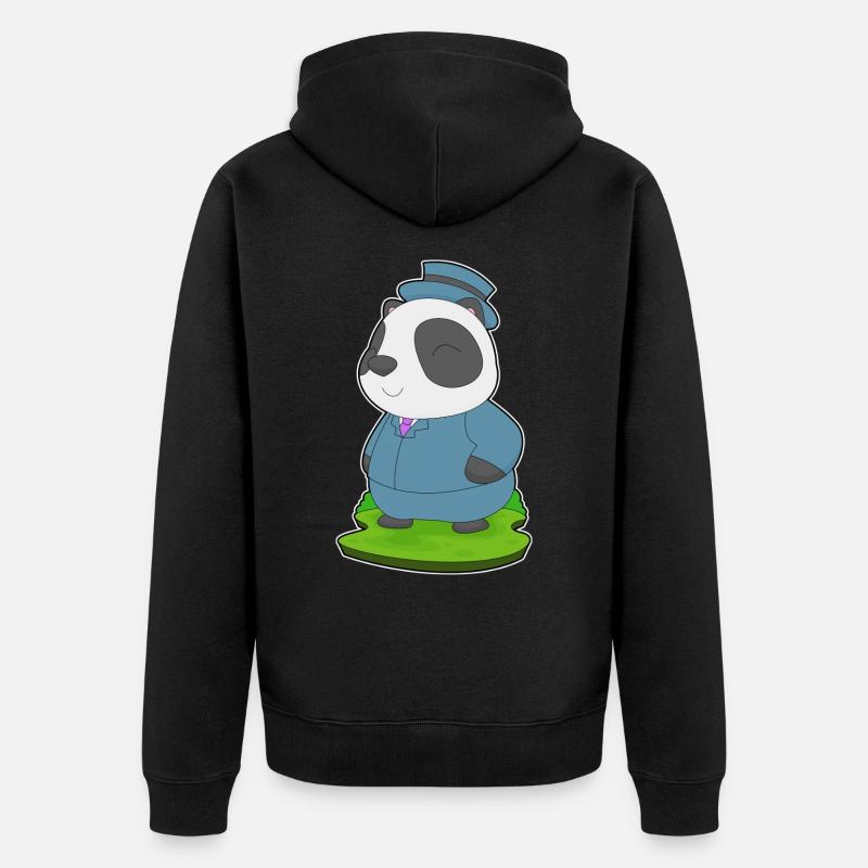 Costume de mariage Panda Groom - Veste à capuche bio Premium Unisexe - noir