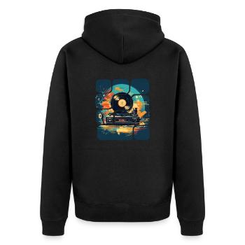Millésime - Veste à capuche bio Premium Unisexe - noir - Dos - Nico (187cm)