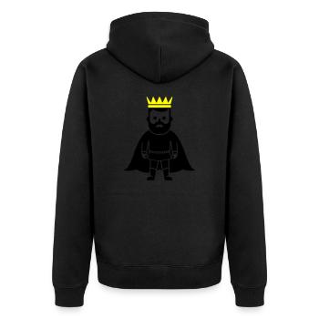 Roi - Veste à capuche bio Premium Unisexe - noir - Dos - Nico (187cm)