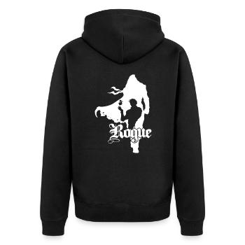 Voyou RPG Rogue Silhouette - Veste à capuche bio Premium Unisexe - noir - Dos - Nico (187cm)