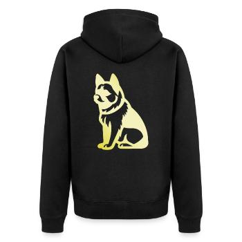 Silhouette de chien Akita Inu - Veste à capuche bio Premium Unisexe - noir - Dos - Nico (187cm)