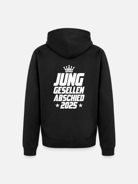 Junggesellenabschied 2025 Jga - Unisex Premium Bio Zip Hoodie - Schwarz