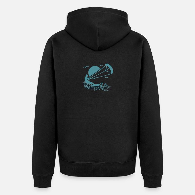 Kitesurfeurs - Veste à capuche bio Premium Unisexe - noir