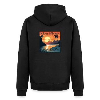 Vacances d’été: Mai Khao Beach, Phuket - Veste à capuche bio Premium Unisexe - noir - Dos - Nico (187cm)
