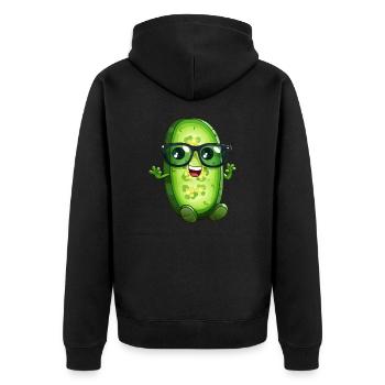 Cornichon cool avec lunettes de soleil - Veste à capuche bio Premium Unisexe - noir - Dos - Nico (187cm)
