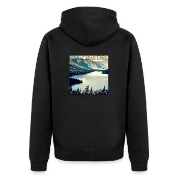 Vacances au Grand Lac de l’Ours, Canada - Veste à capuche bio Premium Unisexe - noir - Dos - Nico (187cm)