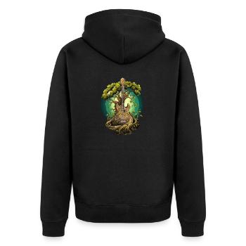 Tree Guitar Guitariste Fusion - Veste à capuche bio Premium Unisexe - noir - Dos - Nico (187cm)
