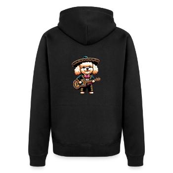 cinco de mayo hund pudel mexiko traditionelle - Unisex Premium Bio Zip Hoodie - Schwarz - Hinten - Nico (187cm)