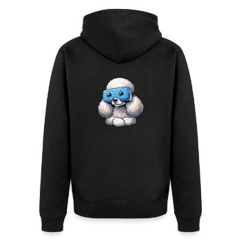 Poodle VR Gamers : Explorateurs de mondes virtuels - Veste à capuche bio Premium Unisexe - noir - Dos - Nico (187cm)