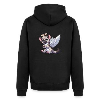 Halo d’ailes d’ange hyène - Veste à capuche bio Premium Unisexe - noir - Dos - Nico (187cm)