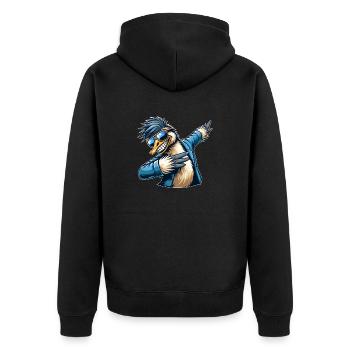 Bouquet d’émeu cool Dabbing Dab Dance - Veste à capuche bio Premium Unisexe - noir - Dos - Nico (187cm)