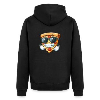 Cool Pizza Pizza Slice Pizza Lover - Veste à capuche bio Premium Unisexe - noir - Dos - Nico (187cm)