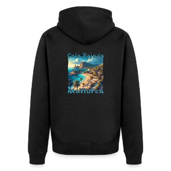 Cala Rajada Mallorca Summer Vacation Beach Sun Pal - Unisex Premium Organic Zip Hoodie - black - Back - Nico (187cm)