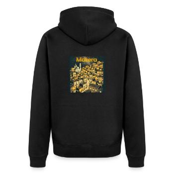 Matera Italy Night Lights Holiday South - Unisex Premium Organic Zip Hoodie - black - Back - Nico (187cm)