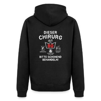 Ce chirurgien a 80 ans. - Veste à capuche bio Premium Unisexe - noir - Dos - Nico (187cm)