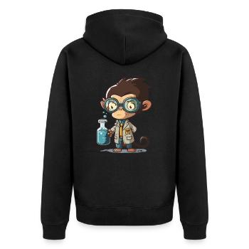 Scientifique des singes - Veste à capuche bio Premium Unisexe - noir - Dos - Nico (187cm)
