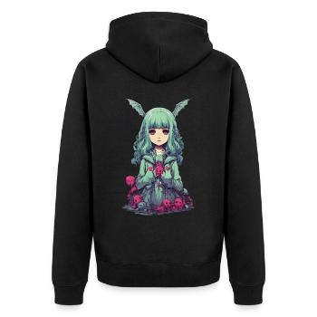 Goth Pastel démon kawaii gothique Anime fille - Veste à capuche bio Premium Unisexe - noir - Dos - Nico (187cm)