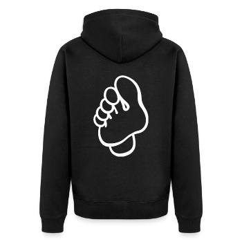 Foot - Foot Care - Podiatrist - Saying - Unisex Premium Organic Zip Hoodie - black - Back - Nico (187cm)