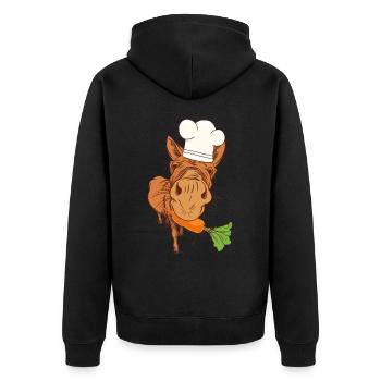 Cook Cooks Cook Donkey Kitchen Culinary Arts Host - Unisex Premium Organic Zip Hoodie - black - Back - Nico (187cm)