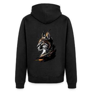 Karakal - Unisex Premium Bio Zip Hoodie - Schwarz - Hinten - Nico (187cm)