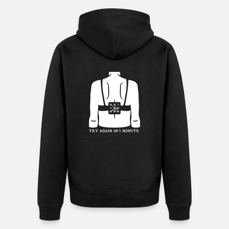 BH Verschluss Lockscreen - Unisex Premium Bio Zip Hoodie - Schwarz