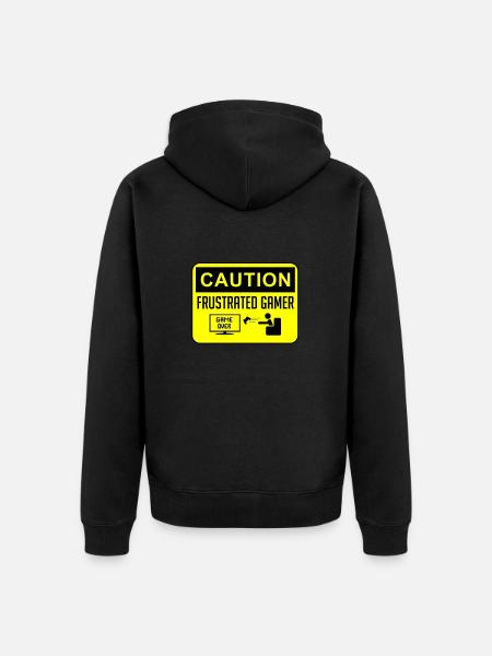 Frustrated Gamer deposit, gift voucher for Gamers - Unisex Premium Organic Zip Hoodie - black