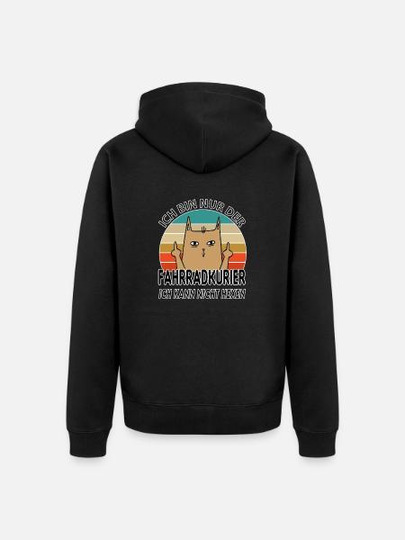Fahrradkurier - Unisex Premium Bio Zip Hoodie - Schwarz
