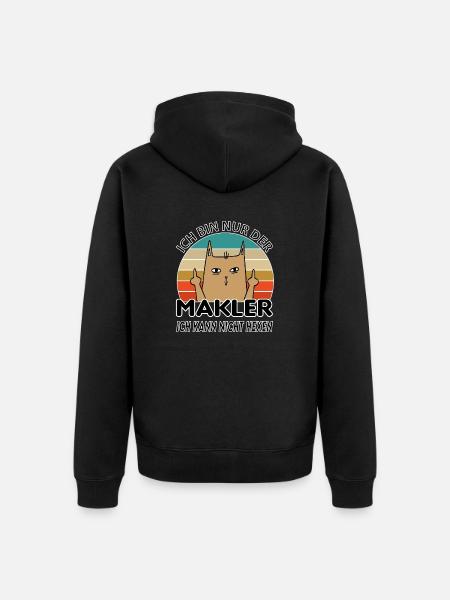 Makler - Unisex Premium Bio Zip Hoodie - Schwarz