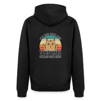 Taxifahrer - Unisex Premium Bio Zip Hoodie - Schwarz - Hinten - Nico (187cm)
