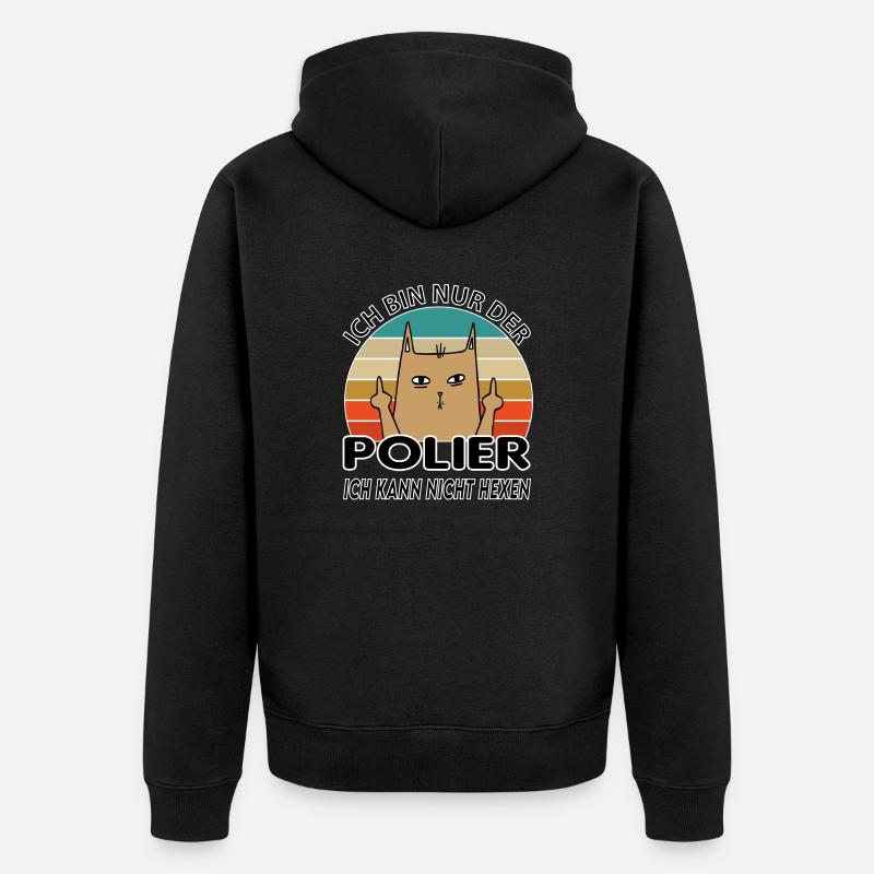 Polier - Unisex Premium Bio Zip Hoodie - Schwarz
