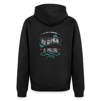 Cool blagues amusantes Déclaration Astronomie Terre - Veste à capuche bio Premium Unisexe - noir - Dos - Nico (187cm)