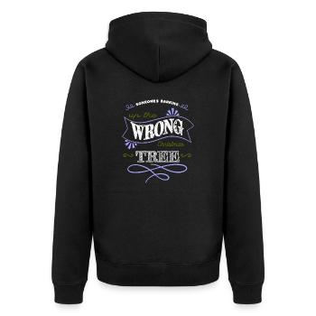 birthday present christmas tree mammal - Unisex Premium Bio Zip Hoodie - Schwarz - Hinten - Nico (187cm)