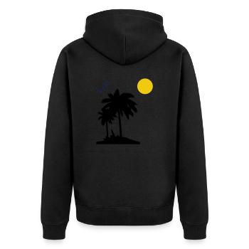 Palmiers - Veste à capuche bio Premium Unisexe - noir - Dos - Nico (187cm)