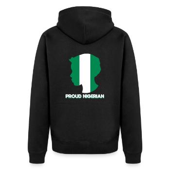 Nigéria Nigérian Afrique Flag Fierté I Cadeau - Veste à capuche bio Premium Unisexe - noir - Dos - Nico (187cm)
