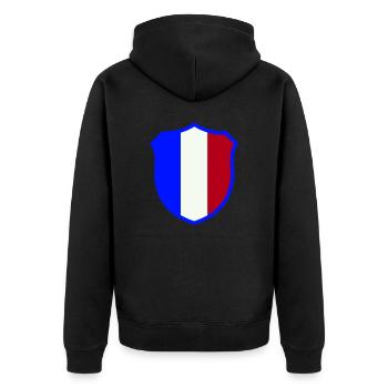Armoiries de la France - Veste à capuche bio Premium Unisexe - noir - Dos - Nico (187cm)