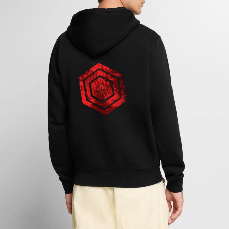 hexagon programming programmer coding geometric Unisex Premium Organic Zip Hoodie
