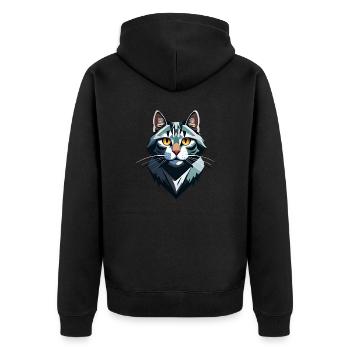 Chat mignons et cool - Veste à capuche bio Premium Unisexe - noir - Dos - Nico (187cm)