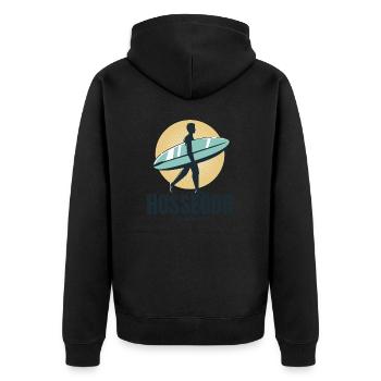 Hossegor France Pays Basque Surf - Veste à capuche bio Premium Unisexe - noir - Dos - Nico (187cm)