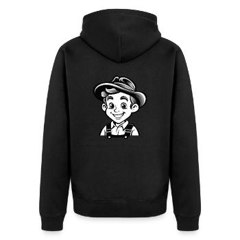 Garçon de la campagne - Veste à capuche bio Premium Unisexe - noir - Dos - Nico (187cm)