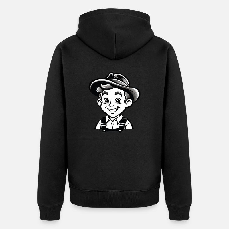 Garçon de la campagne - Veste à capuche bio Premium Unisexe - noir